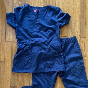 Urbane Deep Blue Scrub TOP